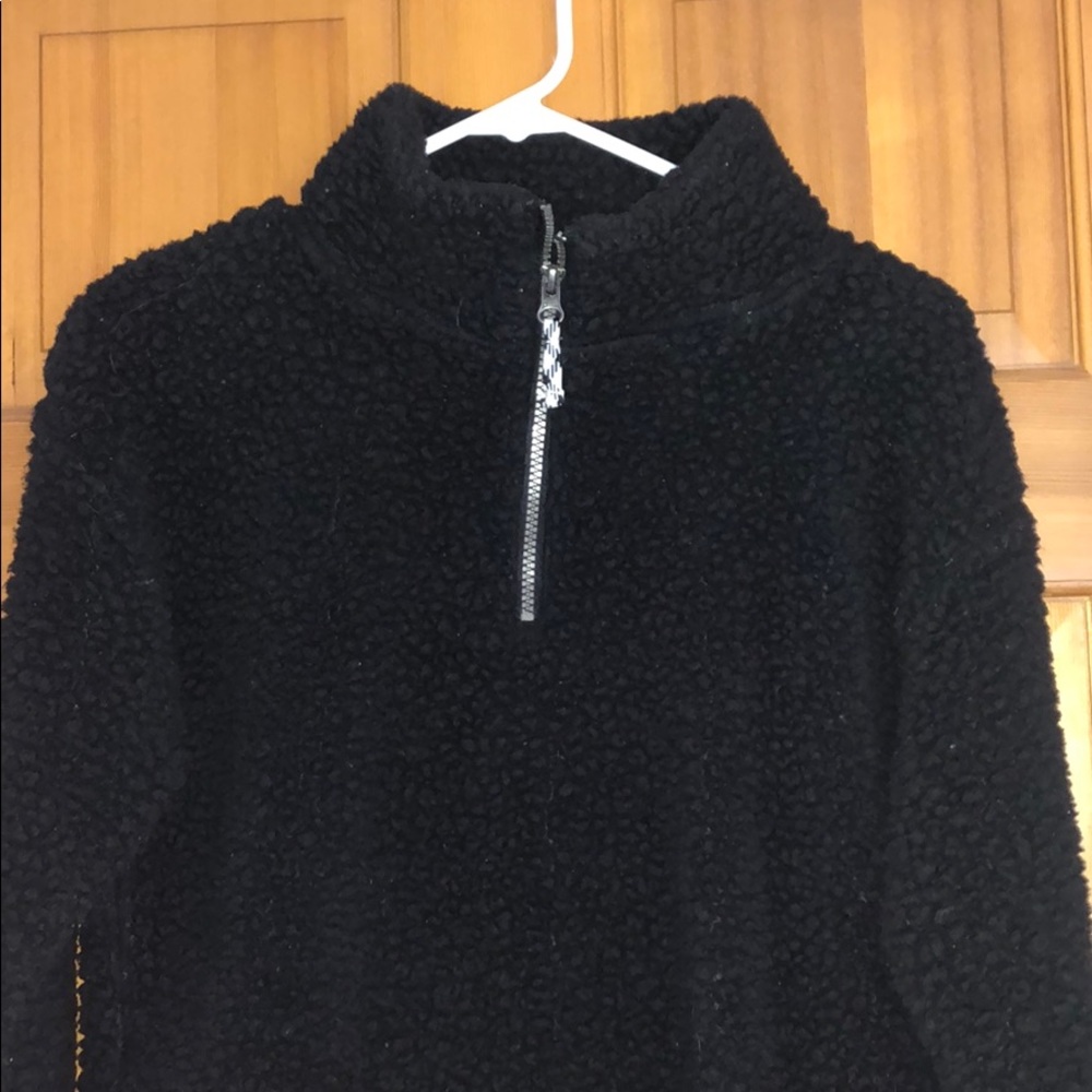 Black fuzzy Sherpa.